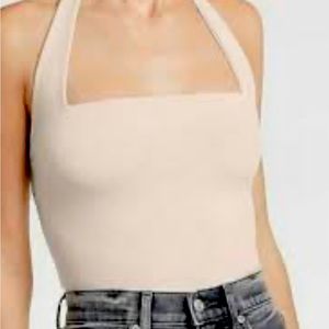 Express Body Contour High Compression Double Layer Halter Neck Tank